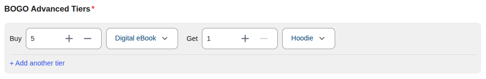 BOGO Advanced Tiers Example