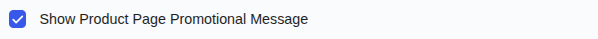 Show Promotional Message
