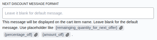 Next Discount Message