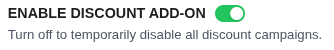 Enable Discount Add-on