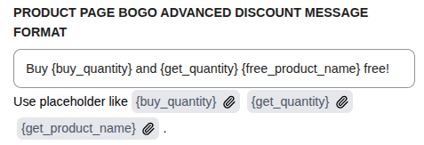 BOGO Advanced Message Format
