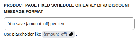 Fixed Schedule Message Format