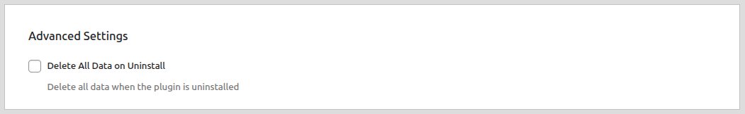 Advanced Settings Tab